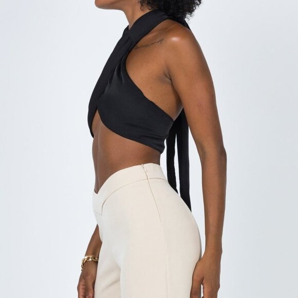 #7❤️ NWOT GIRLS NIGHT WRAP TOP IN BLACK - Picture 4 of 5